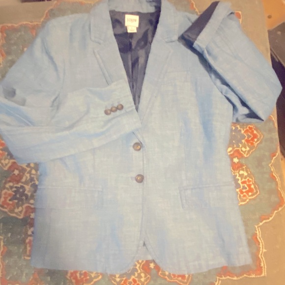 JCREW denim style lined blazer, comfy and like new! - Picture 1 of 14